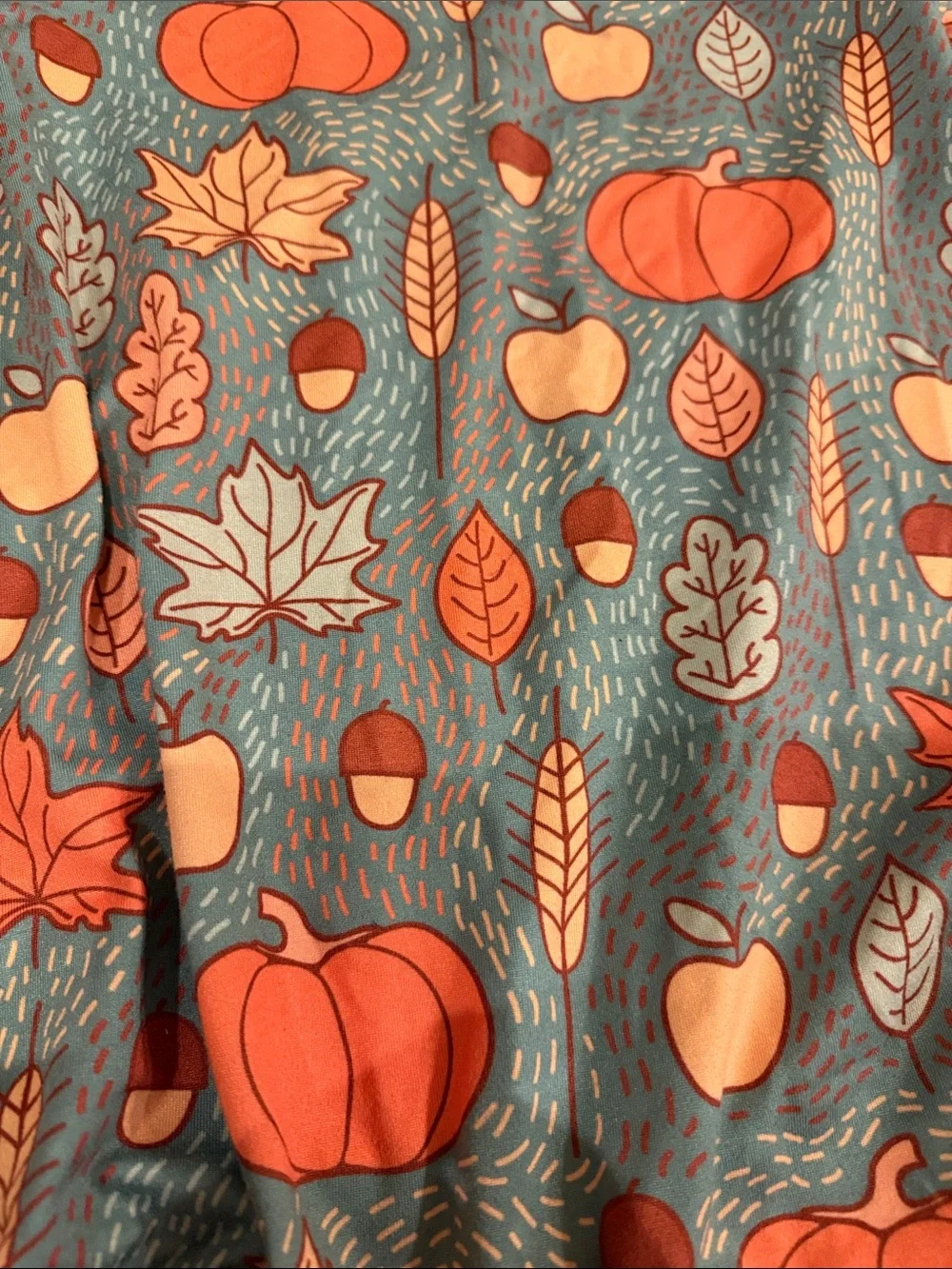 Girls Green & Orange Autumn Pumpkin Dress - size 3